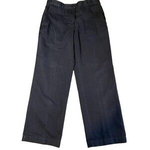 LL Bean Women's Gorpcore Casual Classic Fit Straight Blue Cotton Pants Sz 6P**